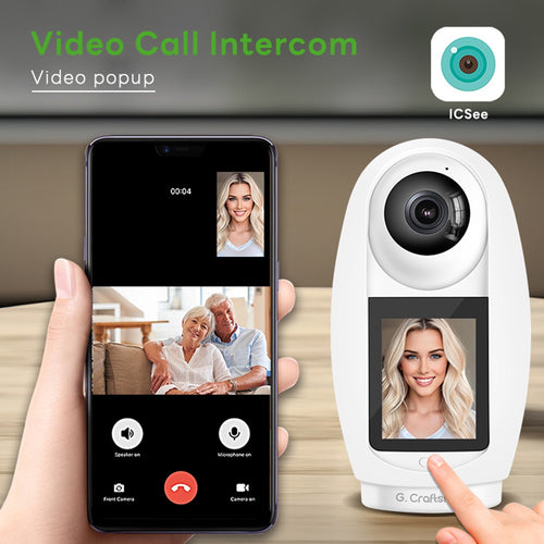 3MP Smart Baby Monitor & Security Camera with 2.4" Display, Auto-Tracking & Bluetooth Video Call